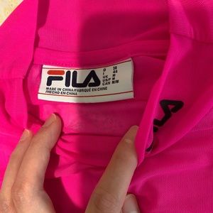 Fila mock neck see-through top